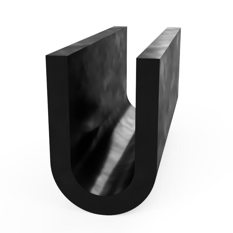 U channel rubber extrusion render